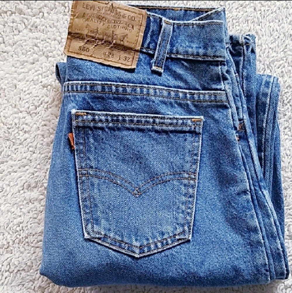 VINTAGE LEVI'S 560 ORANGE TAG TAPERED LEG - Picture 2 of 9
